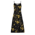 thumbnail image 5 of Lenago Robe Sans Manches Grande Taille pour Femmes Mode à Bretelles Taille Mi-Haute Col en V Sans Manches à Rayures Imprimées Ajustée Plage Longue Robe Été Robes de Plage en Liquidation, 5 of 5