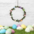 thumbnail image 5 of AURIGATE Easter Rattan Wreath with Foam Eggs, Natural Rattan Spring Easter Wreath with Colorful Egg & Flower Decor, Front Door Porch Wreath for Home Easter Holiday Party Decor Supplies, 5 of 6