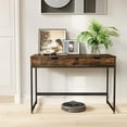 thumbnail image 6 of Bestier Writing Computer Desk Workstation with 2 Drawers, Rustic Brown, 6 of 7