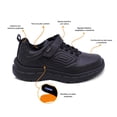 thumbnail image 2 of Tenis escolar Audaz para niño en piel negro Balú con diseño texturizado, 2 of 7
