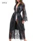 thumbnail image 1 of Mujeres Sexy Cordón Largo Robe Ropa de dormir Ropa de dormir Albornoz Camisón, Negro, XXL Inevent XX000217-13, 1 of 7
