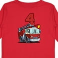 thumbnail image 4 of Inktastic 4th Birthday Fire Truck Boys or Girls Long Sleeve Toddler T-Shirt, 4 of 5