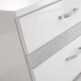 thumbnail image 4 of White High Gloss Nightstand with Contemporary Style and Storage Facility, 4 of 5