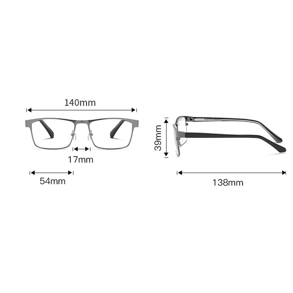 3 Pairs of Mens Blue Light Blocking Classic Reading Glasses 1.5 Rectangle Metal Brown Rimmed Spring Hinges Readers +1.5