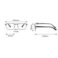 thumbnail image 2 of 3 Pairs of Mens Blue Light Blocking Classic Reading Glasses 2.5 Rectangle Metal Silver Rimmed Spring Hinges Readers +2.5, 2 of 7