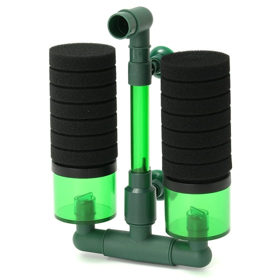 Double Head Aquarium Fish Tank fish aquarium Biochemical Bio Sponge Foam Filter Fry Air Pump - Walmart.com
