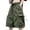 Green, variant on Men's Outdoor Work Shorts, Drawstring Elastic Multi-Pocket Loose Cargo Bermuda Shorts Bronze, 4XL