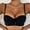 Black, variant on Plus Size Bras for Womens,Women's Bra, Fashion Woman's Lace Beauty Back Solid Strap Wrap Plus Size Bra Underwear