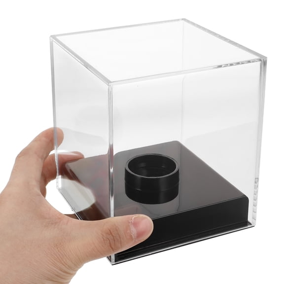 Tineasur Transparent Display Box Baseball Display Case Acrylic Transparent 1Pack