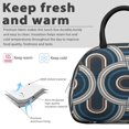 thumbnail image 3 of Reusable Thermal Lunch Bag Lunch Box for Women Men,marble Modern Geometric Flowers Abstract Cooler Bag Small Leakproof Beach Picnic Cooler Tote Bag with for Supermarket Shopping, 3 of 7