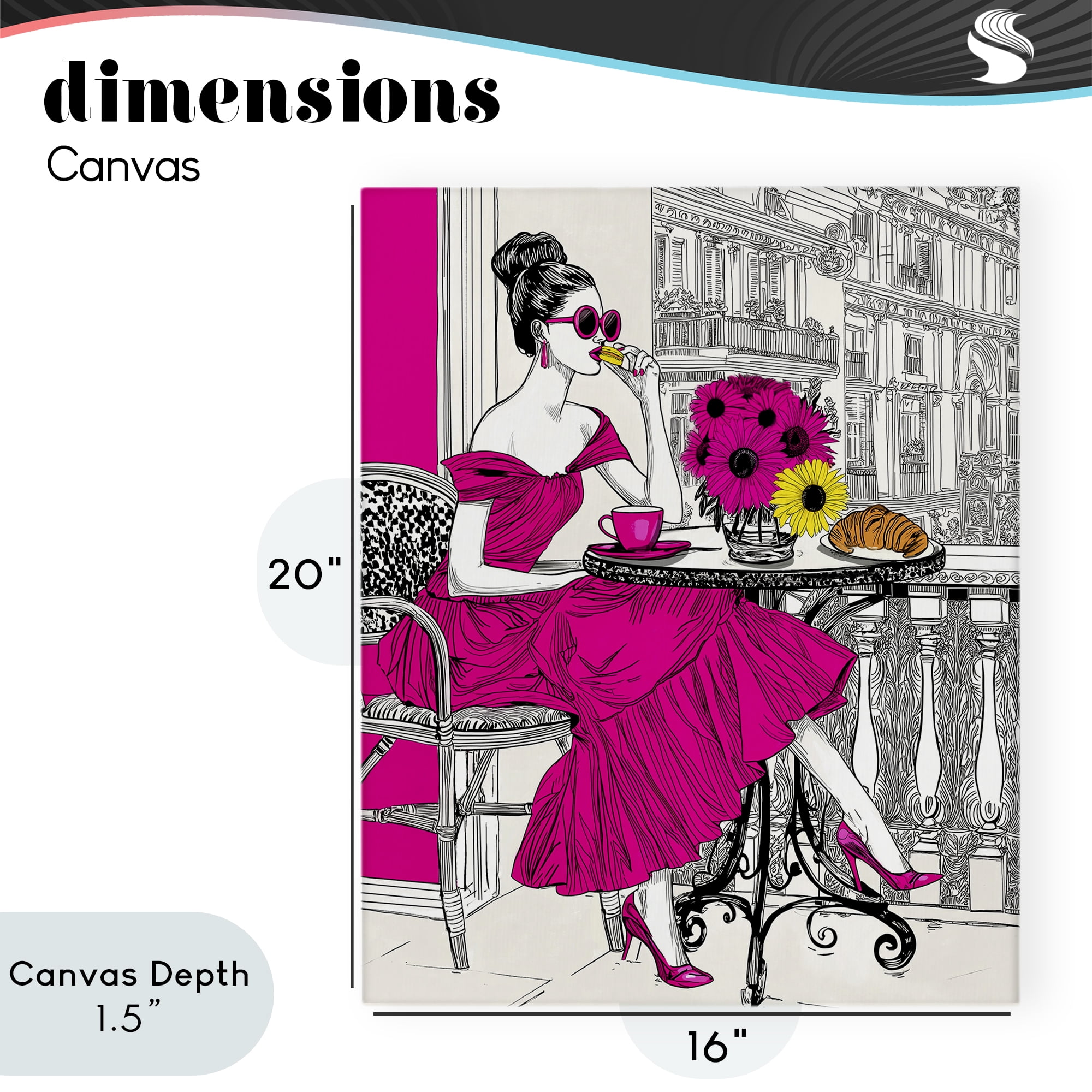 Stupell Industries Glamorous Brunch on Balcony Canvas Wall Art, design by Jess Stempel