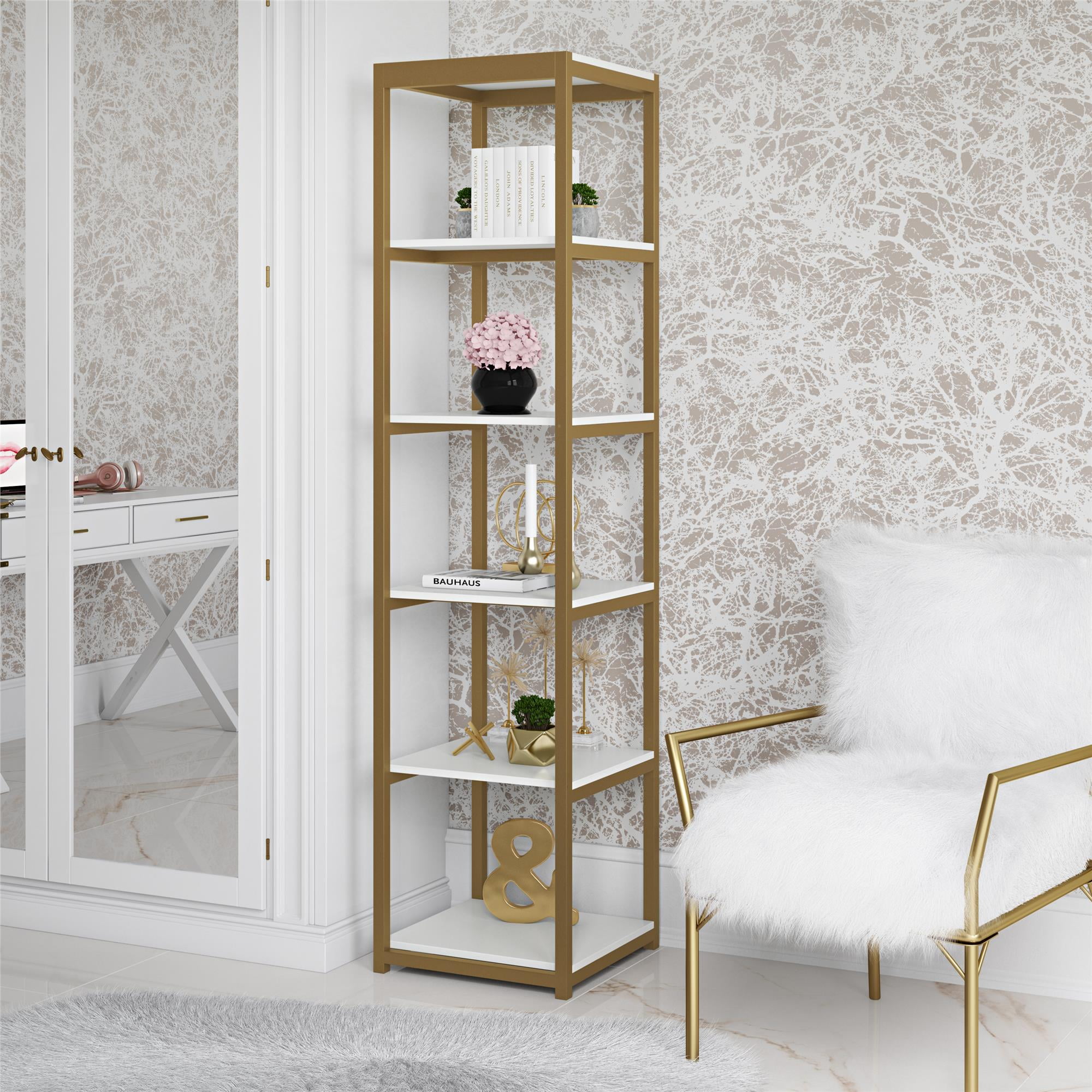 Best White Etagere Bookcase 