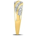 thumbnail image 4 of FB Jewels 10kt Yellow Gold His Hers Round Diamond Square Matching Wedding Set 1/3 Cttw Size 8, 4 of 4