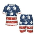 thumbnail image 1 of Balery USA Colors Stripes1 Conjunto de Pijama Infantil de Manga Corta con Estampado – Ropa de Dormir de Algodón Suave-Medium, 1 of 6
