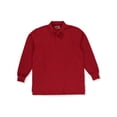 thumbnail image 2 of Universal Adults' Unisex L/S Pique Polo Color: red Size: xxl, 2 of 2