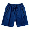 thumbnail image 5 of Tumotour Plus Size Breathable Mesh Board Shorts for Men Summer Drawstring Elastic Waisted Bermuda Shorts Athletic Workout Shorts Running Shorts with Zip Pockets, 5 of 5