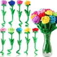 thumbnail image 3 of Aosijia 14 Pcs Plush Rose Flower Bendable Stems Colorful Stuffed Rose Flower Toy Durable Roses Plush Bouquet Gift for Kids Girl Women Valentines Day, 3 of 13