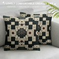 thumbnail image 3 of PRATYUS Black White Gray Brown Southwestern Throw Pillow Cover, Boho Tribal Geometric Pillowcase, Modern Farmhouse Aztec Cushion Case for Couch Sofa Bed 20x20in, 3 of 5