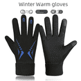 thumbnail image 3 of Guantes de montar para hombre de otoño e invierno, guantes antidesgaste y de terciopelo, guantes deportivos, guantes para mujer resistentes al frío y a las salpicaduras de agua, con pantalla táctil, 3 of 6