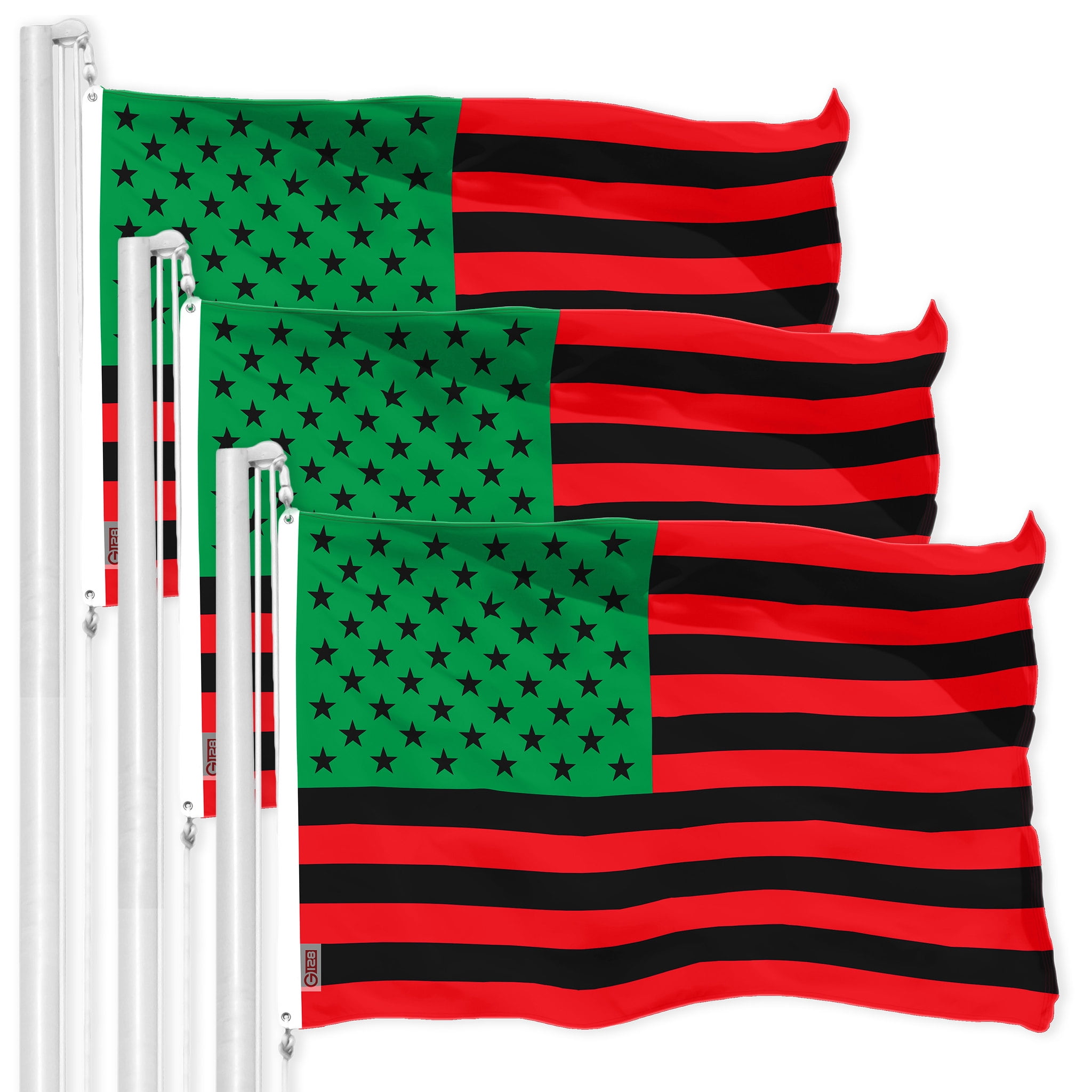 G128 10 Pack: Pan African Flag | 3x5 Ft | LiteWeave Pro Series
