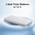 thumbnail image 2 of 4 Inch Gel Memory Foam Mattress Topper Twin,Thick Mattress,Cooling Mattress Topper with Removable & Washable Bamboo Cover,Reversible Memory Foam Mattress Topper,Extra Firm, 2 of 10