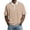 Khaki, variant on YLSDY Men's Waffle Knit Half-Zip Golf Shirt, Contrast Collar, Relaxed Fit Short Sleeve Casual Top Navy S