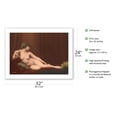 thumbnail image 2 of Reclining Figure II - Classic Vintage French Figure - Hand-Colored Tinted Art - From a French Risque Postcard by Julian Mandel c.1910s - Bamboo Fine Art 290gsm Paper Print (Unframed) 24x32in, 2 of 4