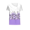 thumbnail image 3 of Camisetas de Manga Corta para las Mujeres Impresas Primavera Verano Botón de la Camiseta Casual, Camisetas de Mujer Casual, 3 of 4