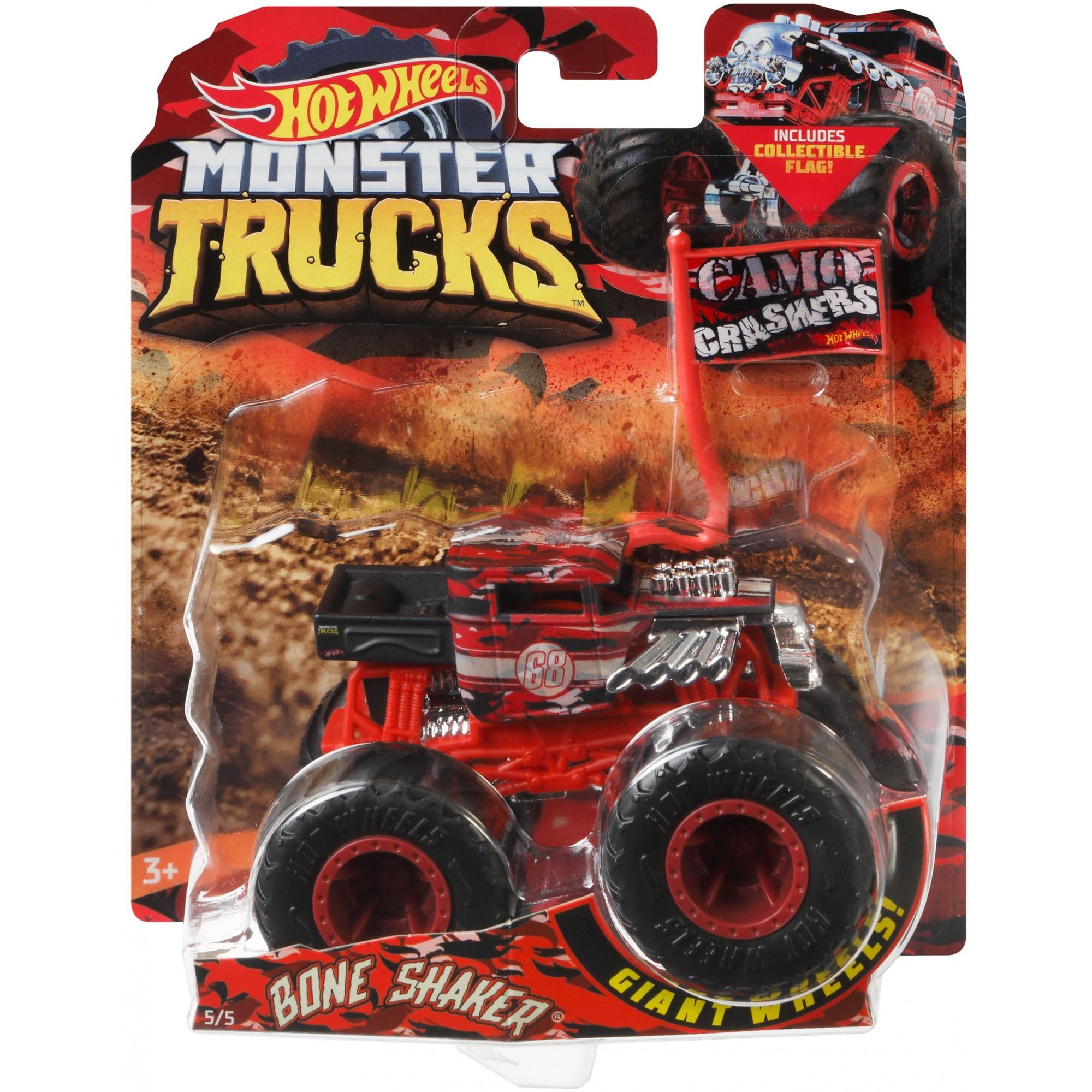 hot wheels monster jam smash up stadium vehicle 5pk
