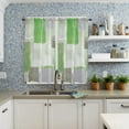 thumbnail image 4 of Turquoise Smudge Paint Square Graffiti Curtain Home Decoration Living Room Short Curtains Window Treatments For Kitchen Bedroom, 4 of 6