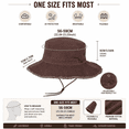thumbnail image 4 of Sun Hat for Women UV Protection Breathable Wide Brim Bucket Hat for Summer Fishing Hiking Camping Lightweight Foldable Outdoor Cap, 4 of 7