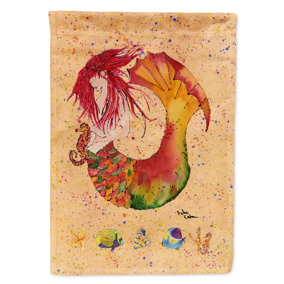 Carolines Treasures 8339-FLAG-PARENT Mermaid Flag  multicolor