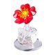 thumbnail image 1 of Estatua decorativa de flores, arte moderno, figura transparente para mesa. rojo, 1 of 9