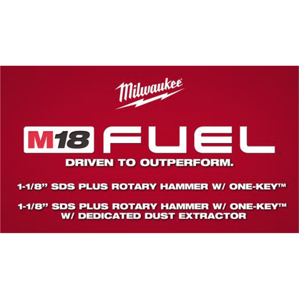 Milwaukee Tool M18 FUEL 1-1/8" SDS Plus Rotary Hammer w/ ONE-KEY
