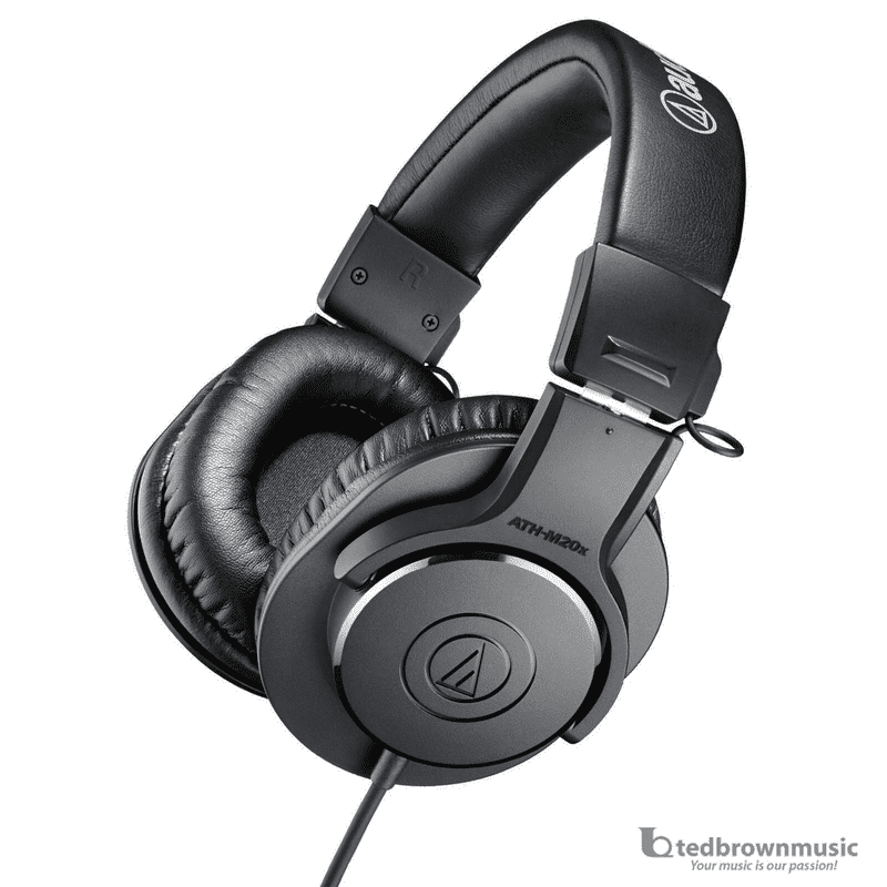 Audio-Technica ATH-M20x Professional Studio Monitor Headphones, Wired Over-Ear Headphones with 40mm Drivers