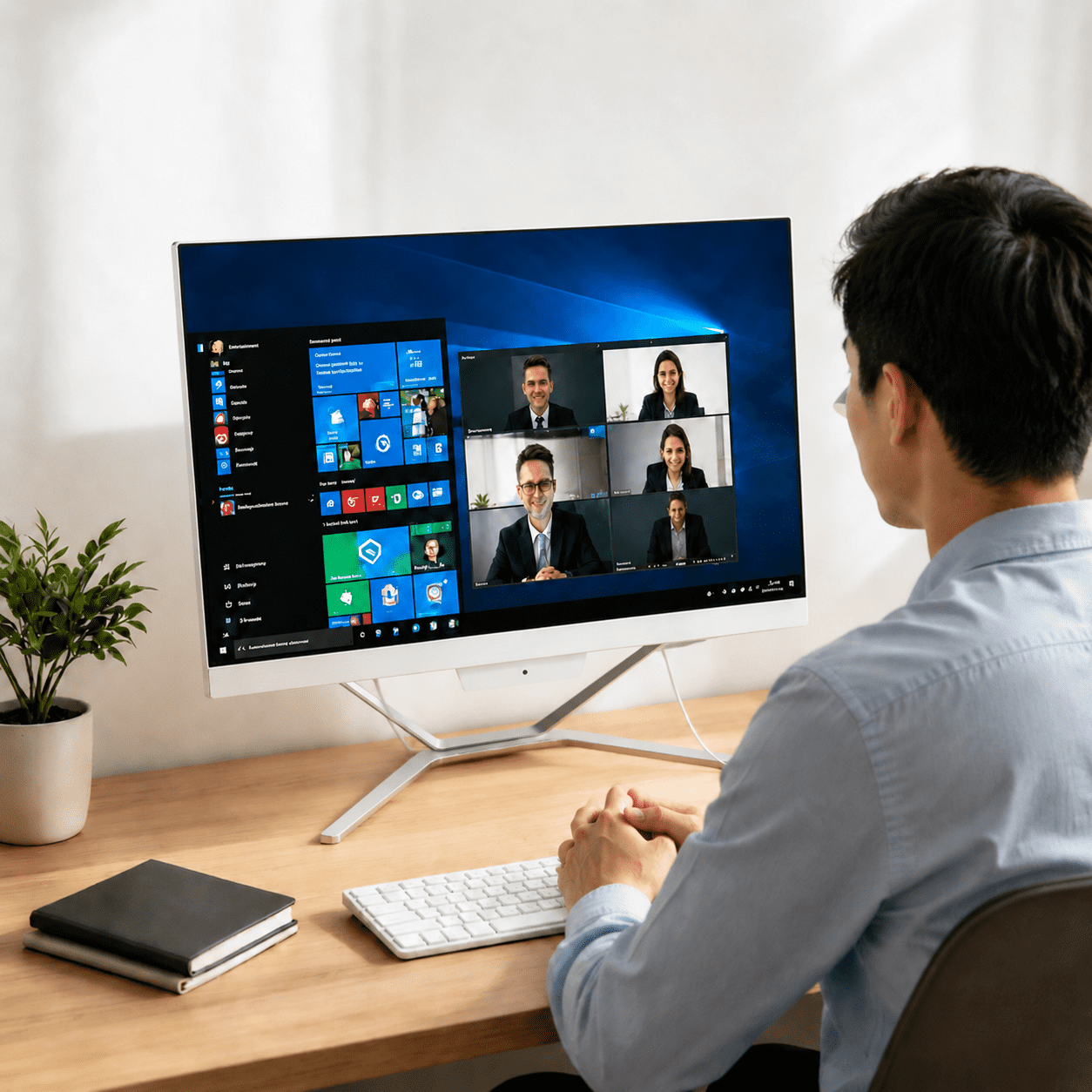 PTZZHEDM 21.5" All-in-One Business Desktop Computer, Intel i7-3610QM, 16Gb Ram, 256Gb Ssd, Windows 10 Pro, Mouse, Keyboard, Wi-Fi, Bluetooth