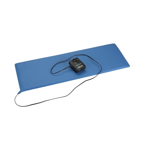 Drive Medical Pressure Sensitive Bed Chair Patient Alarm, with Reset Button, 11" x 30" Bed Pad