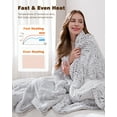 thumbnail image 6 of Ocuuziisu 62" × 84" Twin Size Electric Heated Blanket — 9 Heat Levels, 1–10H Timer, Fast Even Warming Electric Blanket, Machine Washable — Brushed White, 6 of 12