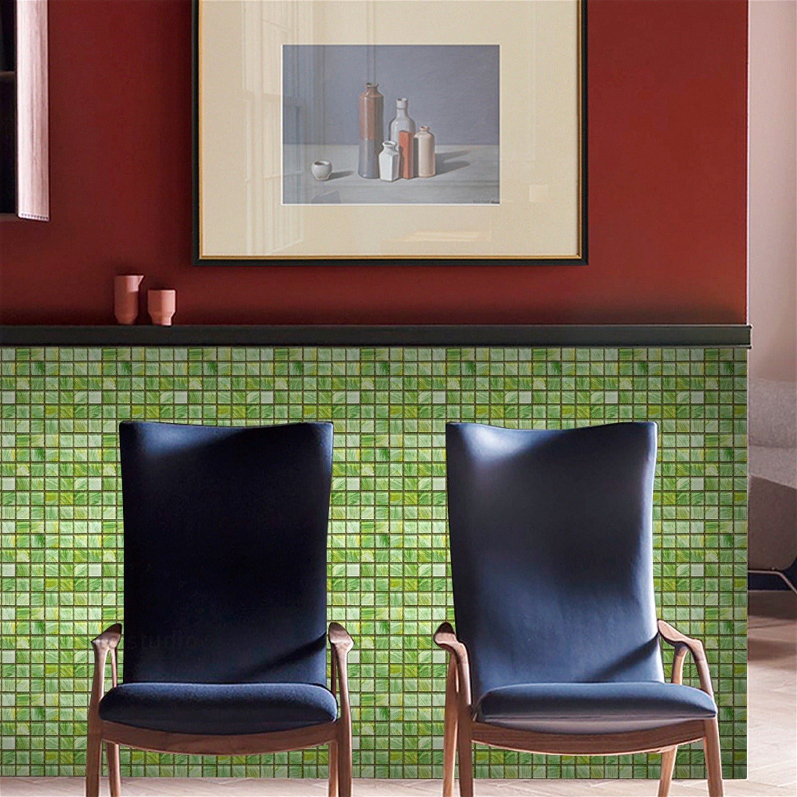 Peel and Stick Backsplash 10-Sheet Mosaic Backsplash for Kitchen Wall Waterproof Peel and Stick Backsplash Tile Peel and Stick for Bathroom Kitchen Cabinet Shower 4"x4"