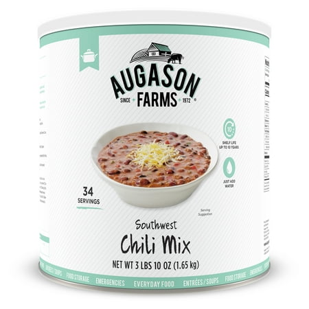Augason Farms Southwest Chili Mix Certified Gluten Free Emergency Food Storage Everyday Meal Prep No. 10