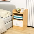 thumbnail image 2 of TidBay Bedside Table, Bedroom Nightstand, Rustic End Table with Drawer and Storage Shelf, Couch Table Wooden Bedside Table for Living Room, 2 of 8