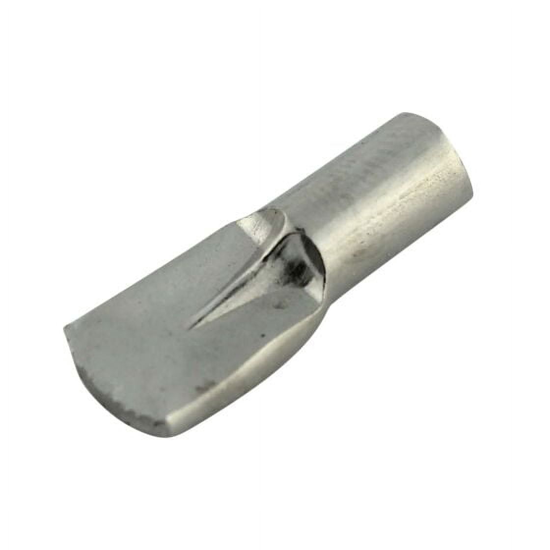 Rok 5mm Shelf Pins with Stop, Flat Spoon Style, Nickel, 500 Pack