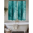 thumbnail image 7 of Bedroom Curtains 63 Inches length, Teal Window Treatment Curtain Drapes, Retro Oil Painting Modern Abstract Art Aesthetics Rod Pocket Curtain Panels for Living Room Kitchen, 42"x63", 2 Panels, 7 of 7