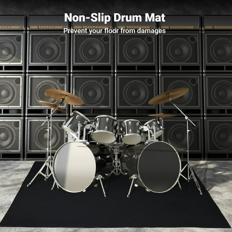 Drum Rug Drum Mat 4x5ft Drum Set Carpet Electric Drum Accessories for  Studio, Soundproof Rug for Piano, Guitar, Record Room 