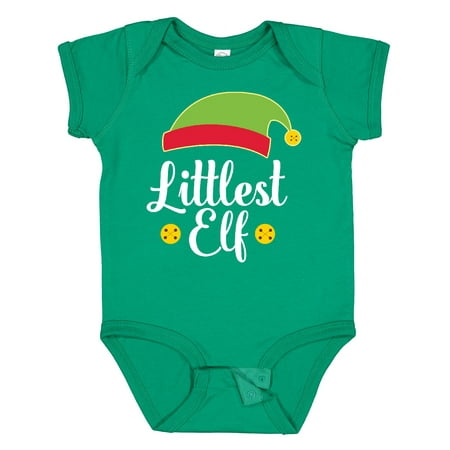 

Inktastic Christmas Littlest Elf Holiday Gift Baby Boy or Baby Girl Bodysuit