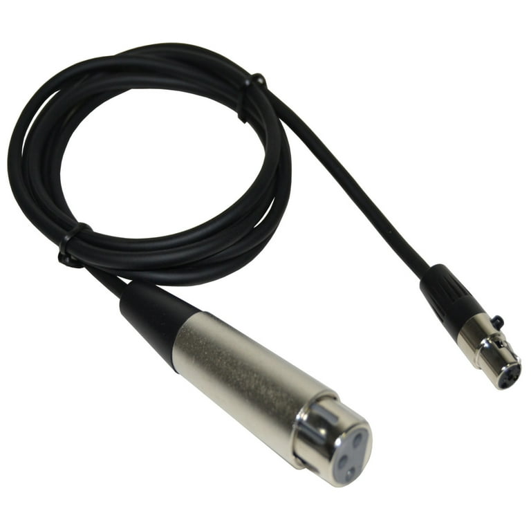 HQRP 4-Pin Mini Connector (TA4F) to XLR(F) Connector Microphone