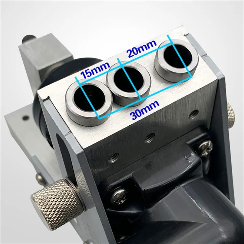 9.5mm 3/8 Inch Oblique Hole Locator With Dust Hose Drill Bits Pocket Hole Jig Kit Woodworking Drill Guide Set Hole Puncher DIY Tools