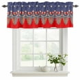 thumbnail image 2 of 2 Pack Valances for Windows, Independence Day Window Valances for Living Room/Bedroom/Bathroom, 4th of July Star Blue Red Striped Light Filtering Kitchen Curtain Valance Window Treatment 54"W x18" L, 2 of 9