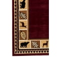 thumbnail image 6 of Furnish my Place 631 Burgundy 3 PCS Wildlife Bear Rustic Moose Decor Lodge Cabin Area Rug, Elegant and Durable Mat, Burgundy, 6 of 8