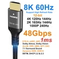 thumbnail image 3 of Cable HDMI Ubluker 10K 8K 4K 48 Gbps de ultra alta velocidad de 2 m, 3 of 8